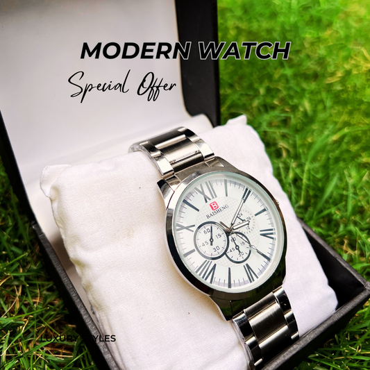 BAISHENG: Men's Luxury Watch (SILVER)⌚️
